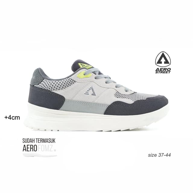 Aerostreet 37-44 Ortiz Natural Abu Abu - Sepatu Sneakers Sport